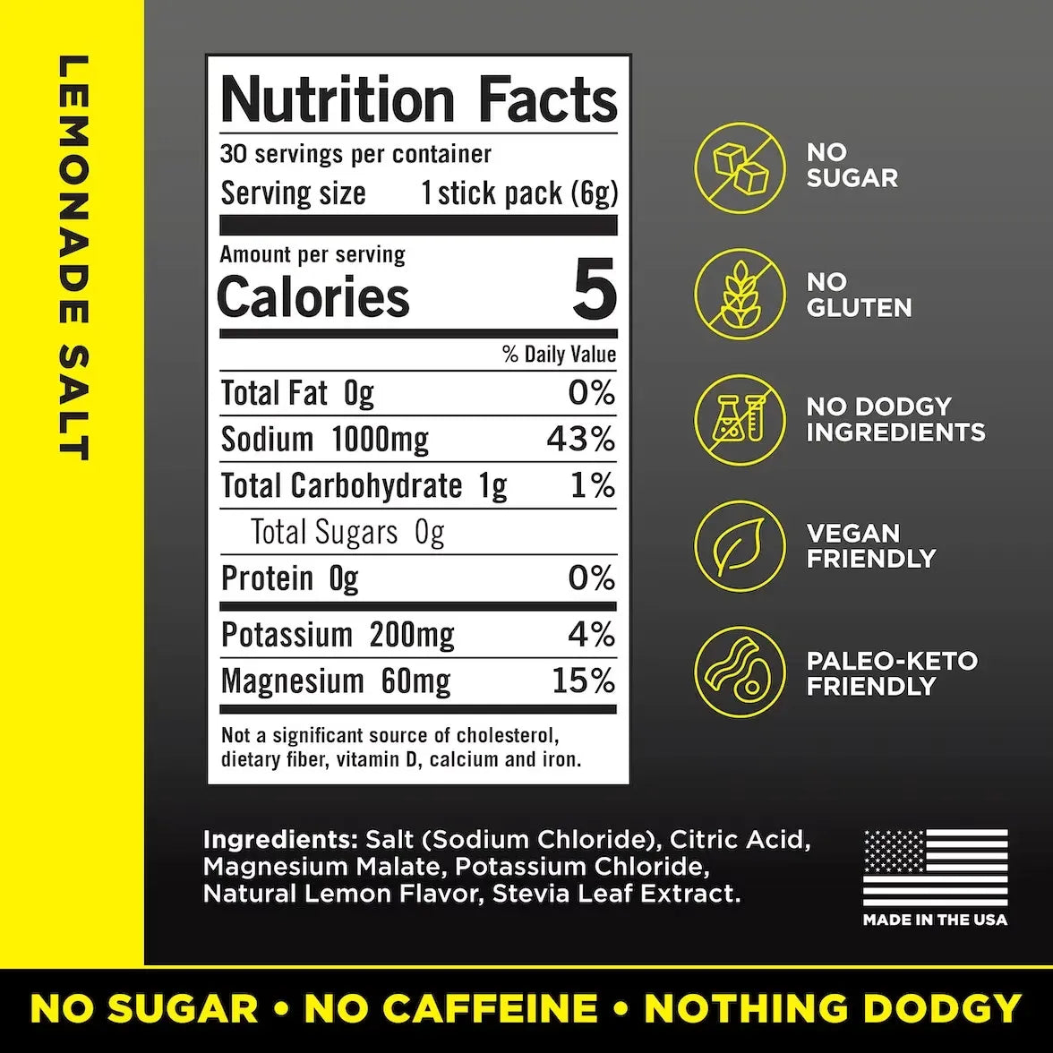 LMNT Zero-Sugar Electrolytes(Lemonade Salt)