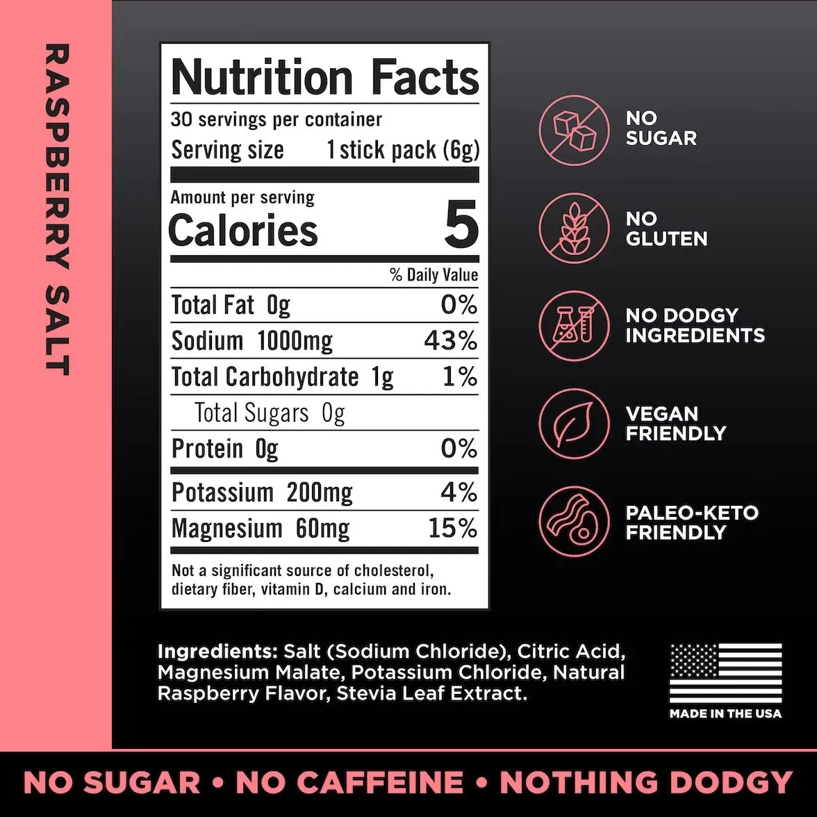 LMNT Zero-Sugar Electrolytes(Raspberry Salt)