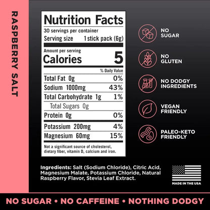 LMNT Zero-Sugar Electrolytes（Raspberry Salt）